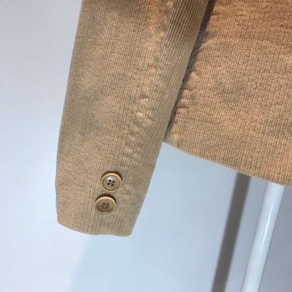 BCBG MAXAZRIA Lightweight Soft Corduroy Button Up Jacket Blazer Women Medium Tan - Picture 4 of 9
